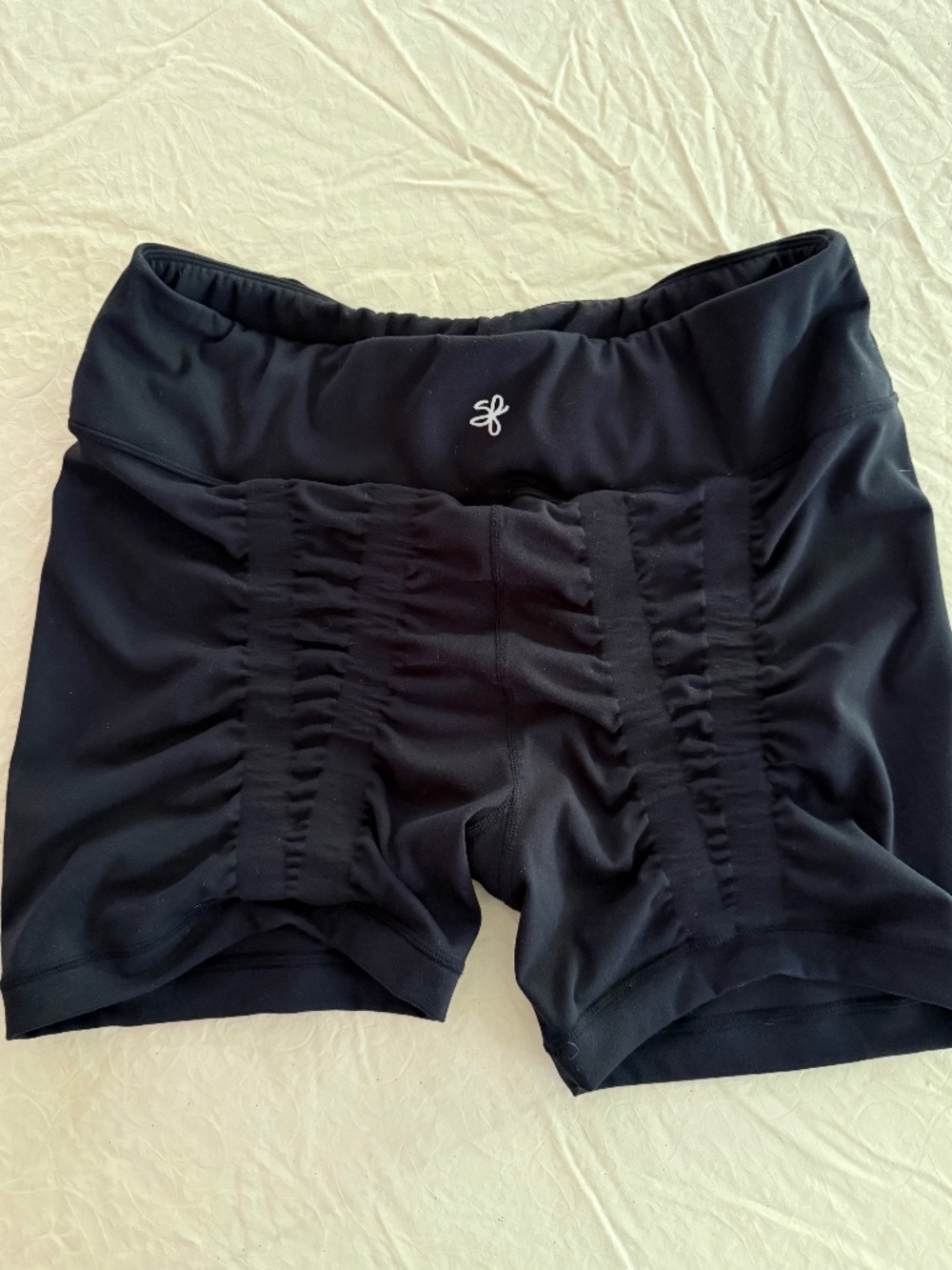 Sweetflexx Resistance Band Shorts Women size 14 Black NWOT